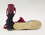 Bathing boots, Cotton, wool, cork, American